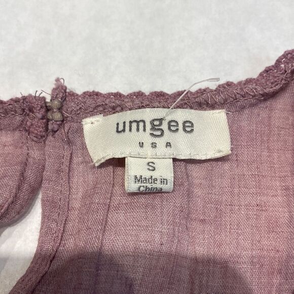 Umgee Tiered Dress Lace Bodice Small Short Lined Sleeveless Flowy - Picture 9 of 13